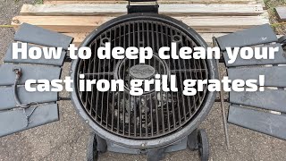 How to deep clean rusty cast iron grill grates!