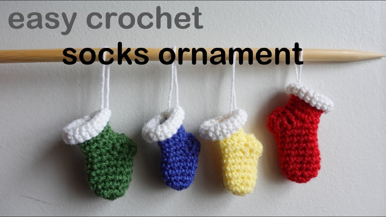 Crochet Christmas Socks Ornament YouTube crochet-christmas-socks-ornament-youtube