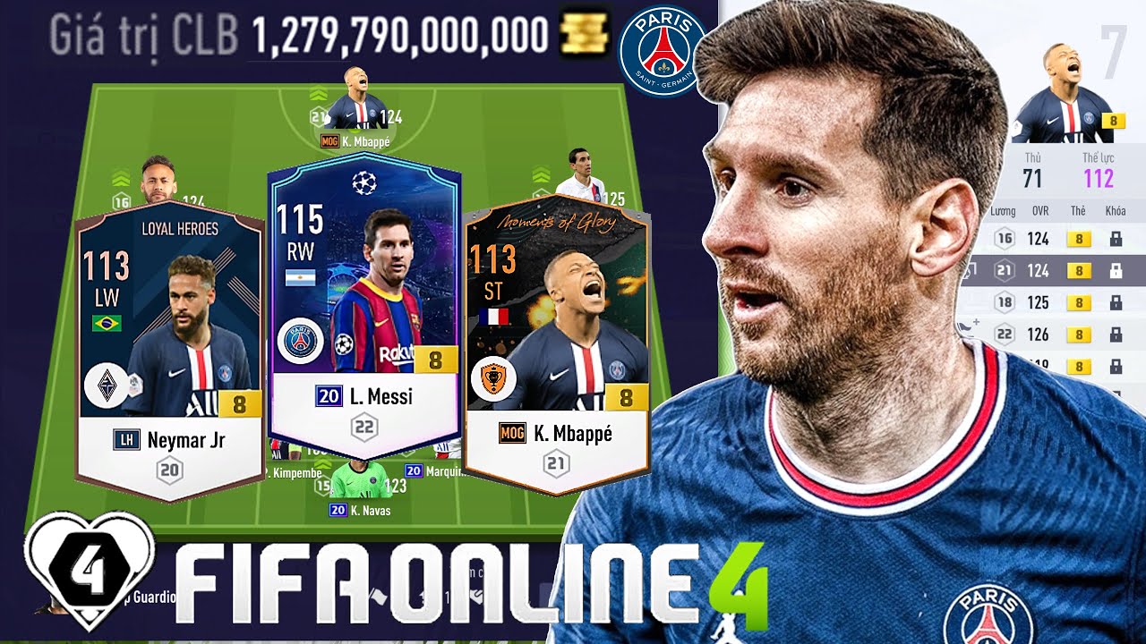 I Love Trải Nghiệm Đội Hình " PSG +8 1000 TỶ " SIÊU TỐC ĐỘ Với Tam Tấu: MESSI, NEYMAR & MBAPPÉ +8