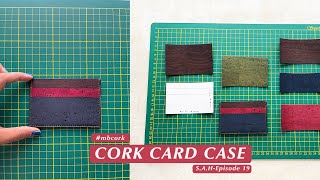 Sew At Home 19 - DIY Natural Cork Cardholder Case Vegan Wallet Made with Cork Fabric