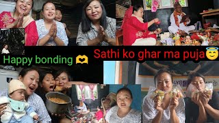 Sathi ko ma ghar puja ma yesari din bityo hamro🤗🥰//Villagelife||Balma chamling❤️