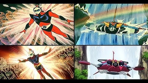 ► Anime-Grendizer U: Duke Fleed Transforms Comparison (1975 vs 2024) [グレンダイザーU デューク・フリード 変身 出撃 比較]