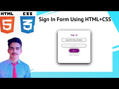 Sign In Form using HTML & CSS only | No JavaScript or jQuery