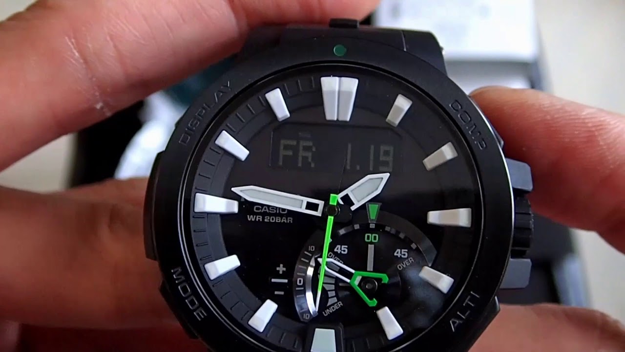 Casio Protrek PRW-7000-1A Carbon + Resin Band : UNBOXING - YouTube
