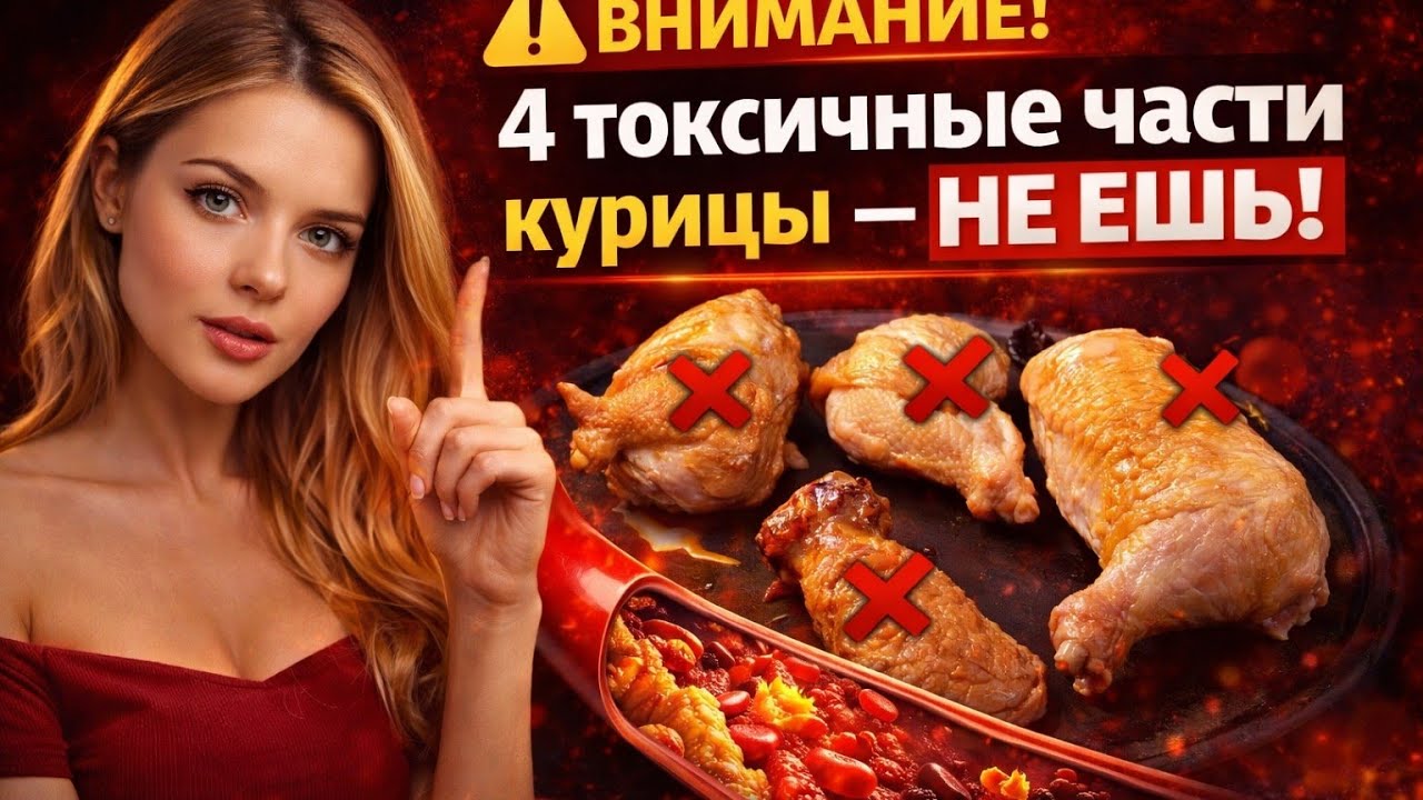 ⚠️ ВНИМАНИЕ! 4 токсичные части курицы — не ешьте!