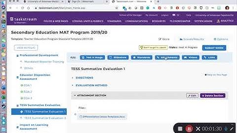How to Submit Work to Taskstream