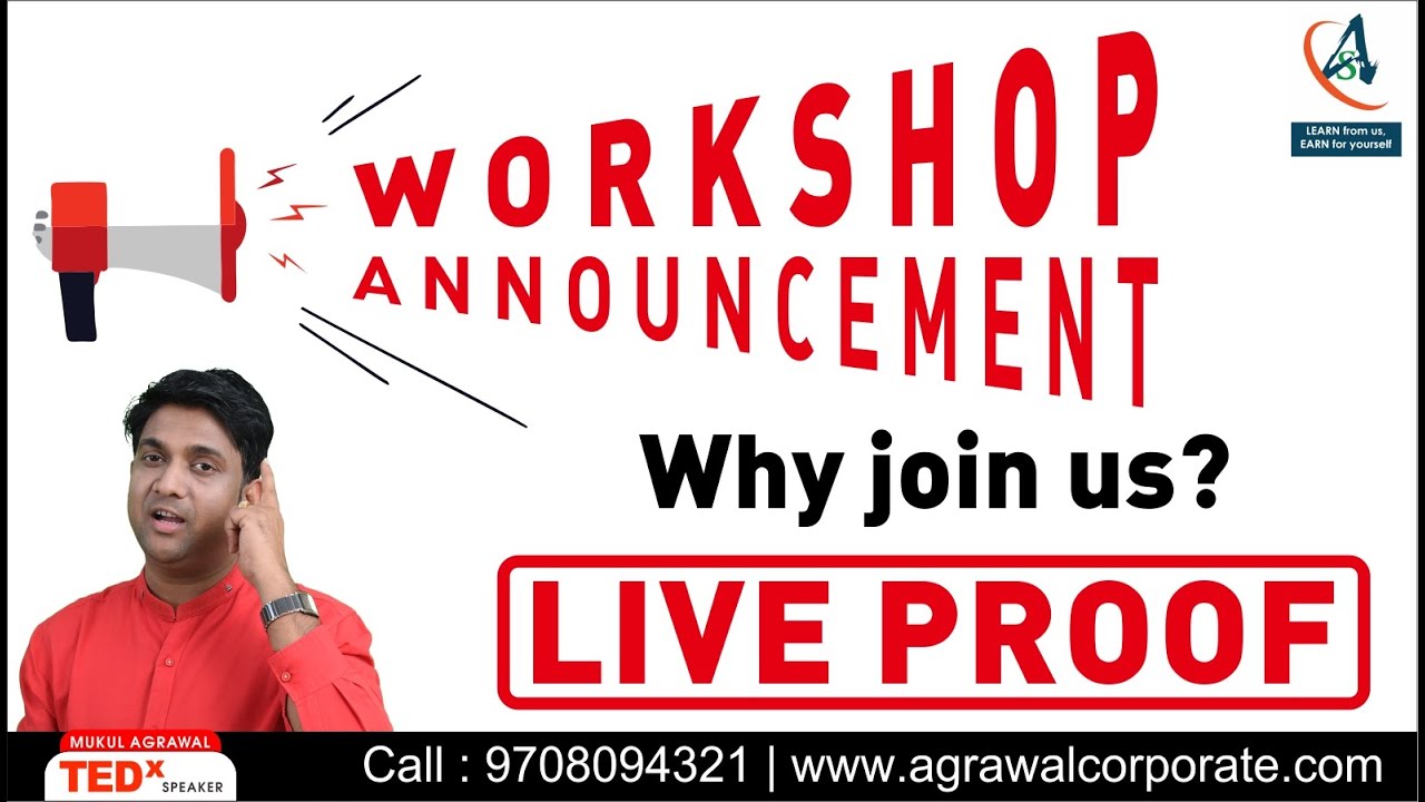 Stock Market Workshop Announcement Technical Analysis Mukul Agrawal 