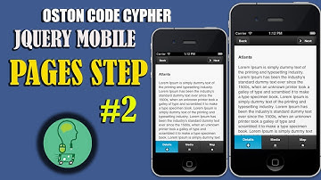 JQUERY MOBILE  - Setting Up Pages #2