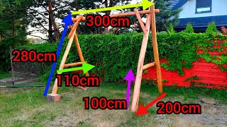 How to make a wooden garden swing from logs by Moto Serwis 627 views 9 months ago 2 minutes, 24 seconds