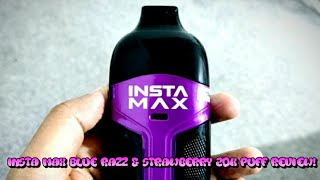 Insta Max Blue Razz & Strawberry 20K Puff Vape Review!