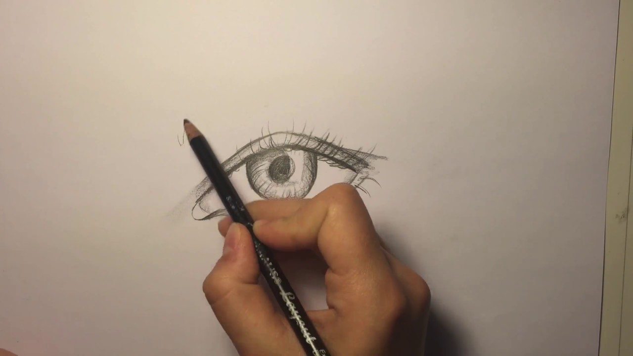 Göz nasil cizilir- How to draw a realistic eye - YouTube