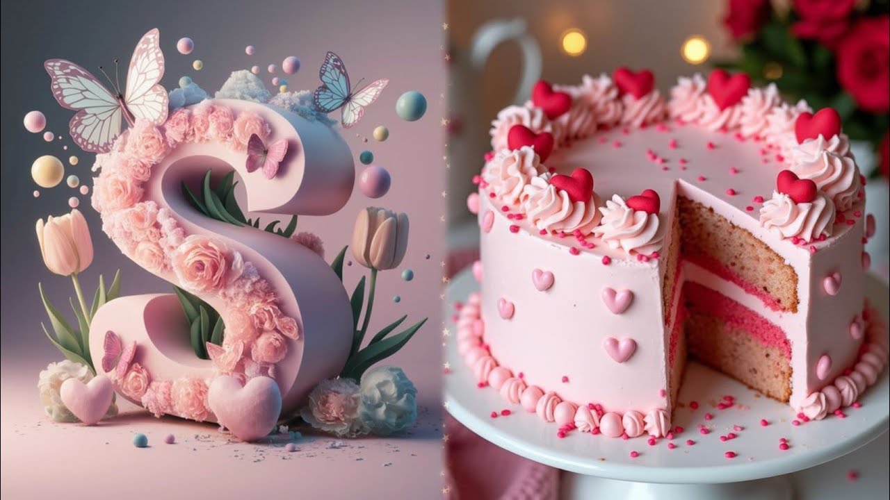 A to Z Choose Your Name's First Letter And See Your Dreamy B'day cake 🎂