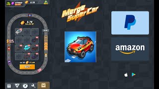 Merge Super Car| كسب بطاقه بايبال وامازون 5$ في يوم واحد شرح تطبيق |Earn 5$ fast on PayPal & AMAZON screenshot 3