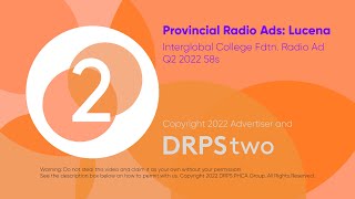 Interglobal College Foundation Radio Ad Q2 2022 58S Lucena