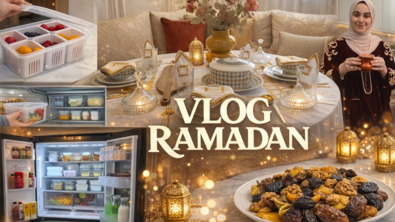 Vlog Ramadan 🌙 T9adya, organisation du frigo… وعندي ضياف للفطور