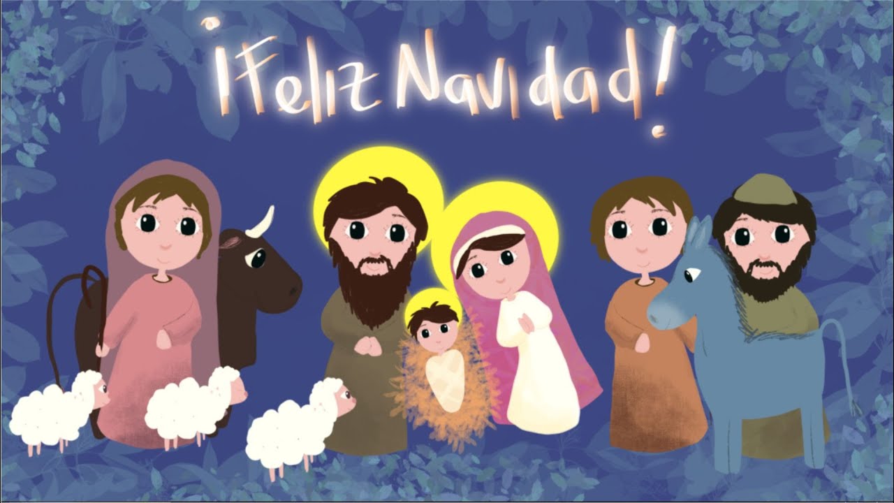 FELIZ NAVIDAD - TARJETA ANIMADA (Pesebre con Mensaje) - YouTube