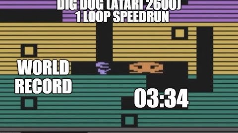 Dig Dug (Atari 2600) 1 Loop Speedrun World Record in 03:34 by andresfgp13