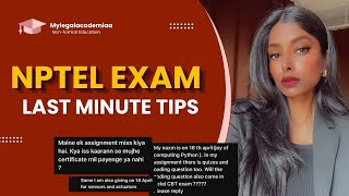 NPTEL Exam Last Minute Tips | MCQ or Coding? All Doubts Answered