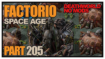Factorio Space Age - Episode 205 - Biter egg direct insertion rocket silo! (Deathworld, no mods)