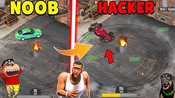 SHINCHAN NOOB VS PRO VS HACKER IN DRIFT 2 DRAG with franklin & chop | Dream Squad Op