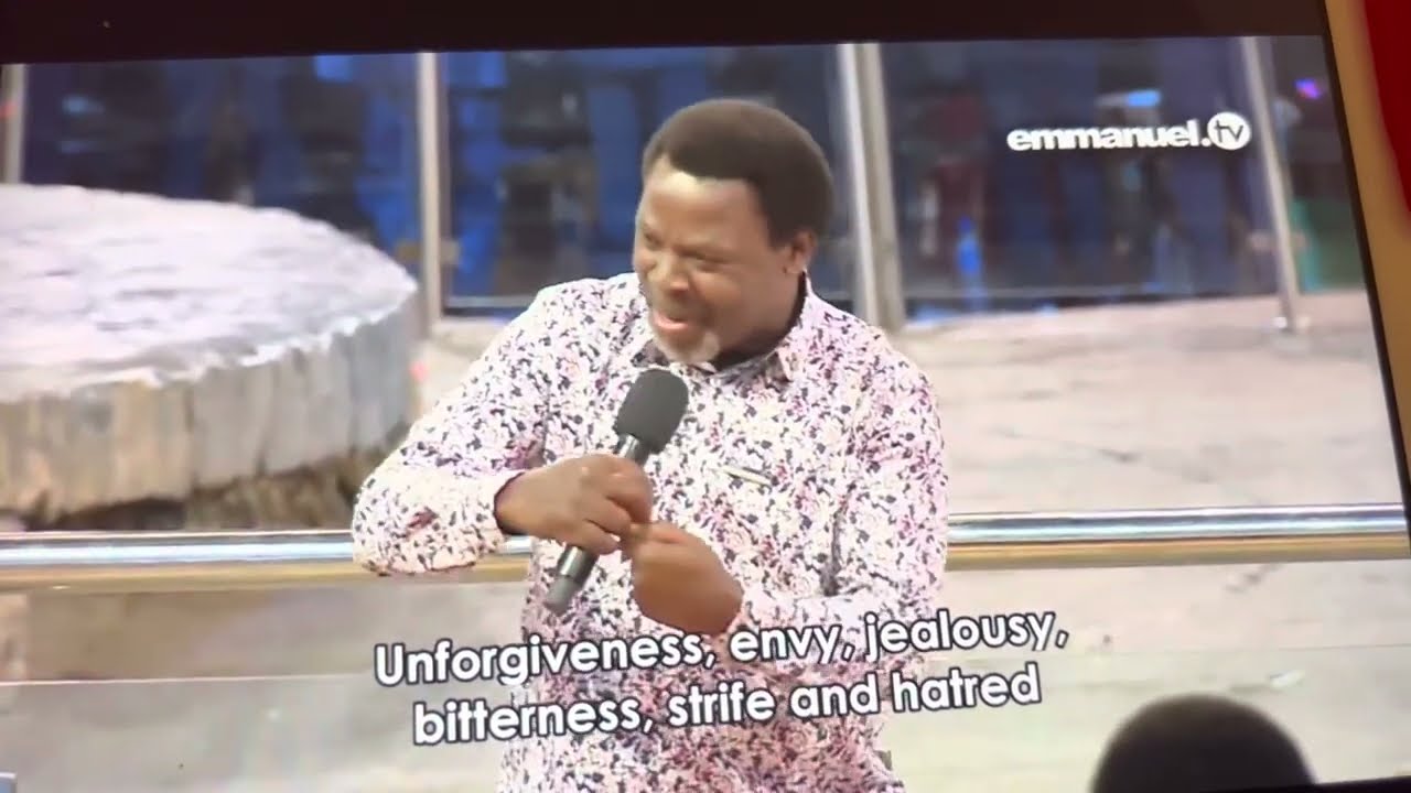 Scoan: Tb Joshua prays against bitterness, unforgiveness