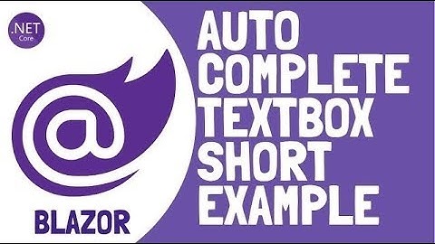 Blazor : AutoComplete Text Box [Blazored.Typeahead]