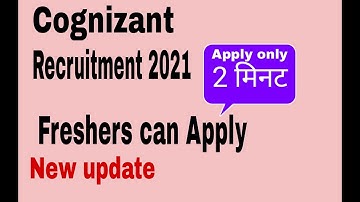 Cognizant Recruitment 2021 | Off Campus Drive for 2021 Batch | Programmer Trainee