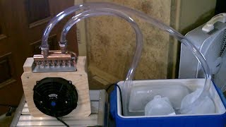 DIY Air Cooler! AC Air Cooler with chilled Water - Powerful! Heat  Exchanger w/fan! Easy AC! Solar - YouTube