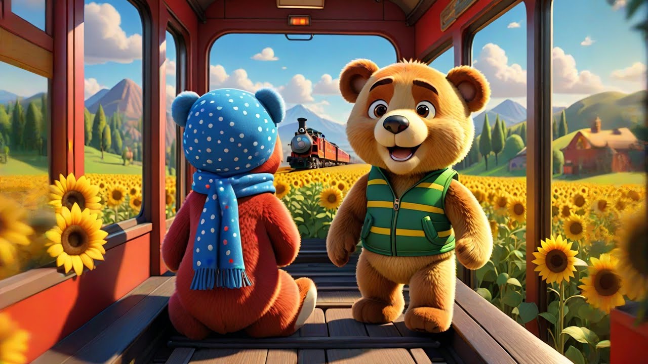 Four Teddy Bears Ride the Train | Fun Counting Song for Kids | Nursery Rhymes and Preschool Learning