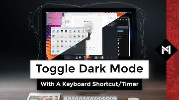 Toggle MacOS Dark Mode With a Keyboard Shortcut/Timer