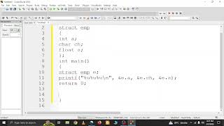 #structures | Printing structure variable address | #cprogramming