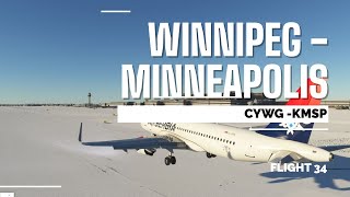 #34 - Winnipeg CYWG -Minneapolis KMSP - Air Serbia 500 - FSMS2020 Around the World