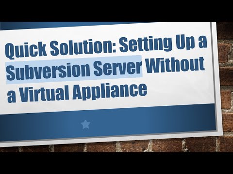 Quick Solution: Setting Up a Subversion Server Without a Virtual Appliance