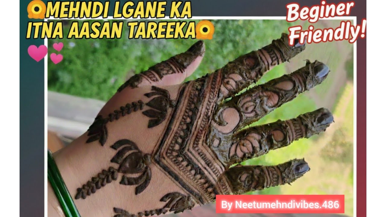 Arabic Back Hand Mehndi Design | Lotus Mehndi | Full Hand Henna Tutorial 🌸✨ #ArabicMehndi