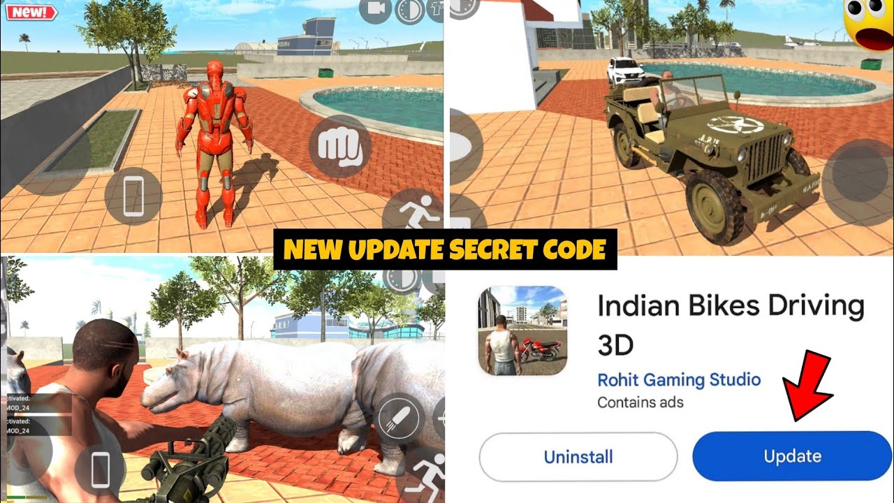 ALL NEW SECRET CHEAT CODE +RGS CODES INDIAN BIKE DRIVING 3D NEW UPDATE ...
