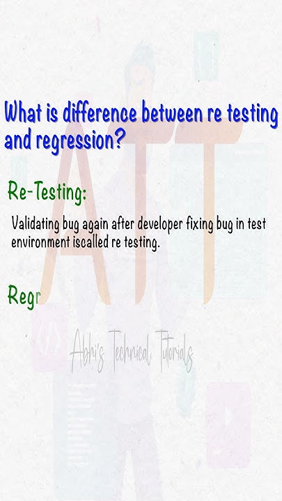 Difference between Retesting and Regression Testing #interview # ...