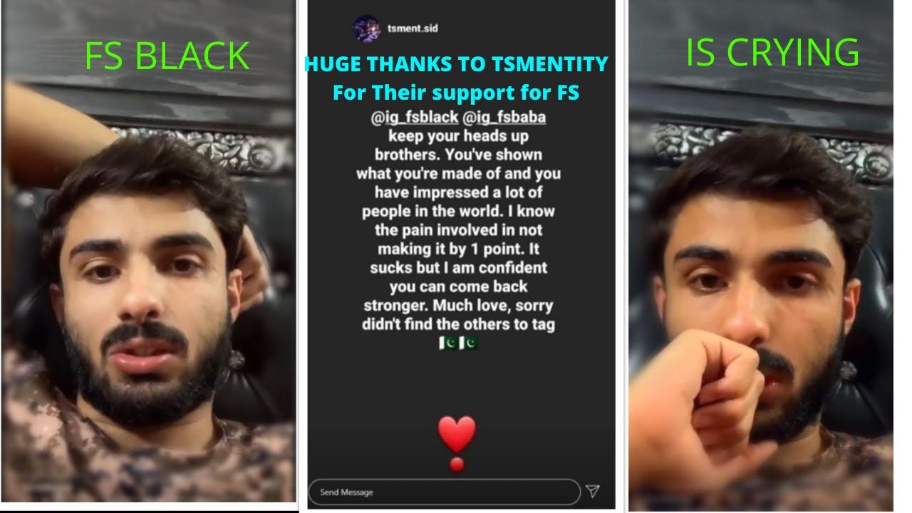 FS BLACK CRYING AFTER GETTING ELIMINATE FROM PMWL | HUGE THANKS TO TSM FOR THEIR LOVE | PUBG MOBILE