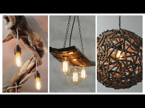 Vídeo: Lustres em madeira. candelabro de madeira caseiro