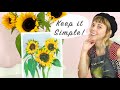 Easy Sunflower Painting | Acrylic for Beginners