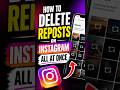 *Delete Reposts on instagram all at once #shorts #instagram #delete