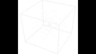 Gravity particle simulation of a partial sphere