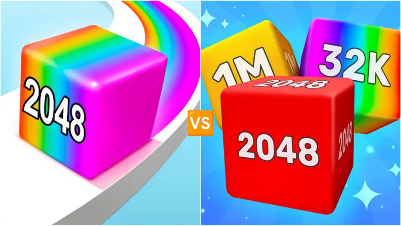 Jelly Run 2048 🆚 Chain Cube: 2048 3D Merge Game - Levels Android, IOS ...
