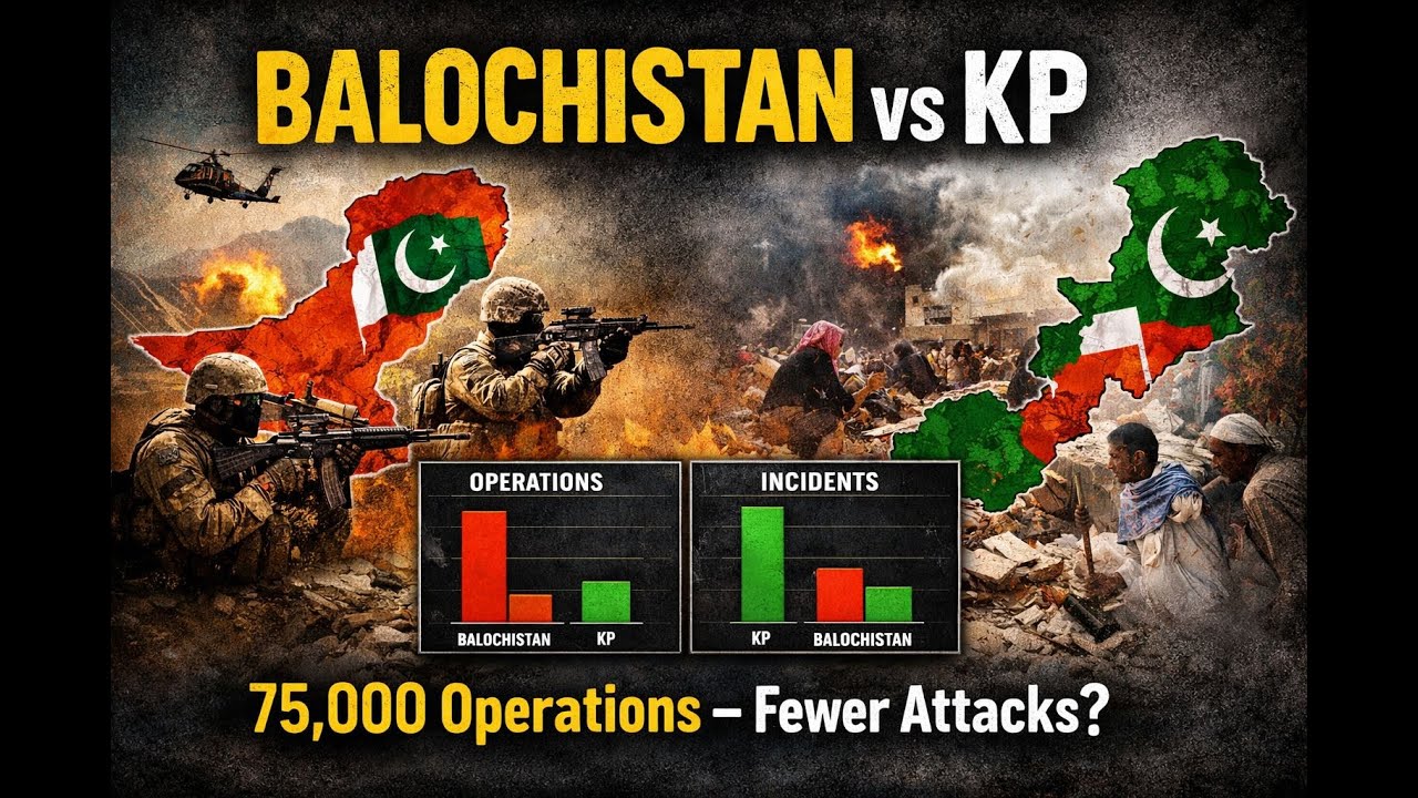 75,000 Operations, One Province: The Balochistan–KP Terrorism Paradox Explained