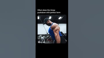 Cbum does the tricep pushdown with perfect form