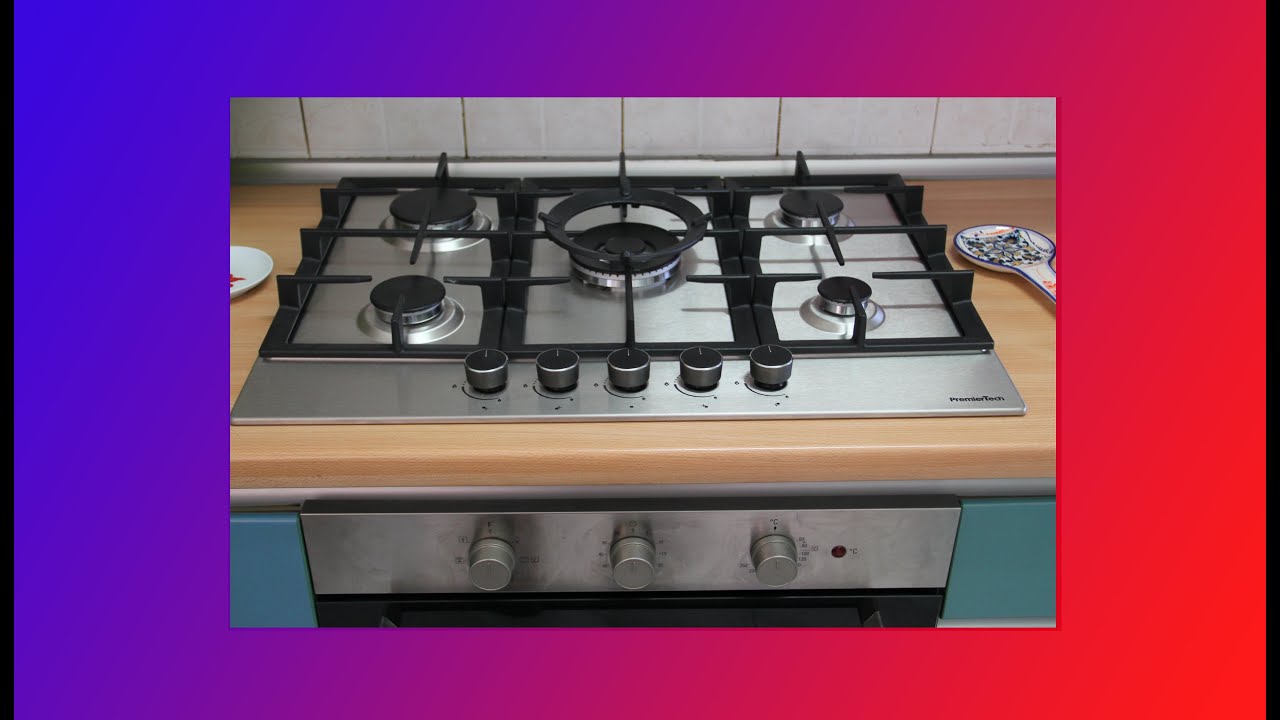 Piano cottura 5 fuochi in acciaio