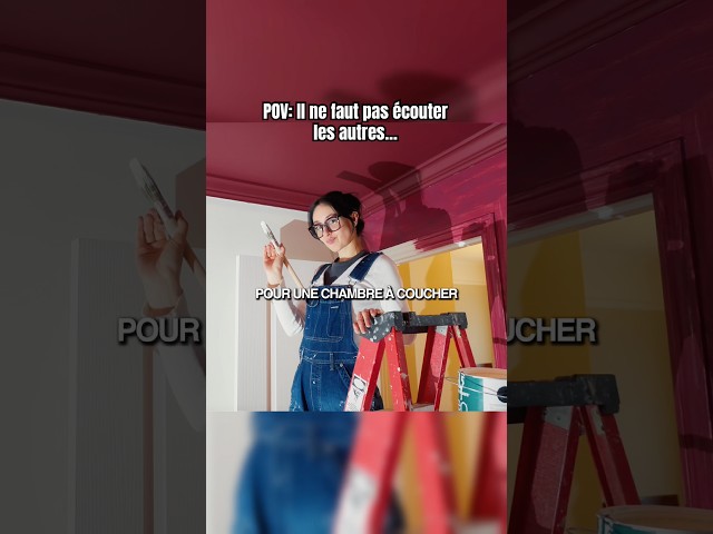 On peint notre chambre de la plus belle couleur! #peinture #bourgogne #diy #transformation