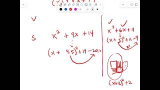 Unit 6 Test: Question 7, 8 -- Converting Between Quadratic Forms