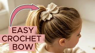 GORGEOUS Crochet Bow Hair Tie  - MAKE IN ONLY 20 MINUTES!!