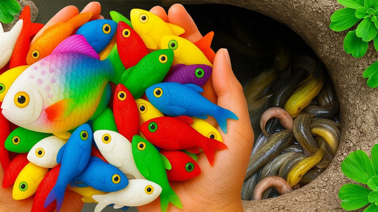 Catch Aquarium Fish in Small Pond, Koi, Betta, Gourami, Catfish, Pleco, Snail, Crab, Turtle, Shark!!