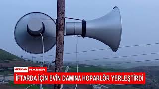 İftarda Ezan Sesi̇ni̇ Duymak İçi̇n Evi̇n Damina Hoparlör Yerleşti̇rdi̇